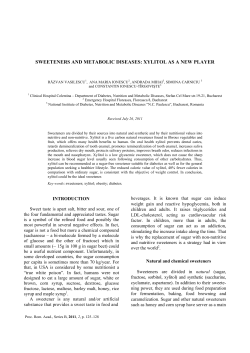 sweeteners and metabolic diseases: xylitol as a new player
