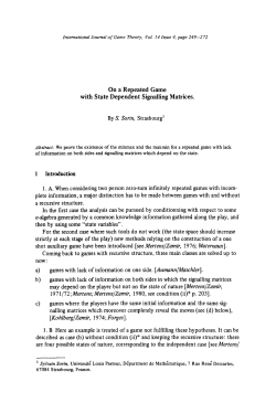 On a repeated game with state dependent signalling - IMJ-PRG