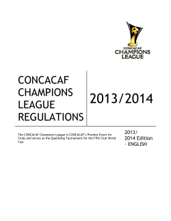 CONCACAF CHAMPIONS LEAGUE REGULATIONS