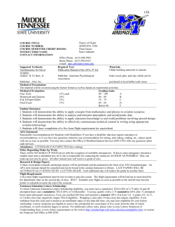 AERO/EXL 1020, Theory of Flight