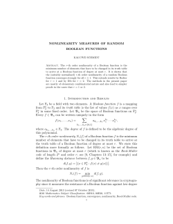 NONLINEARITY MEASURES OF RANDOM BOOLEAN FUNCTIONS