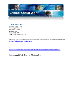 Critical Race Theory in Social Work Education