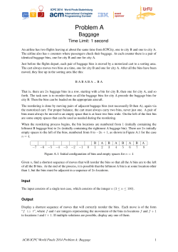 Problem A - ACM ICPC