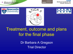 Outcome and final phase plans