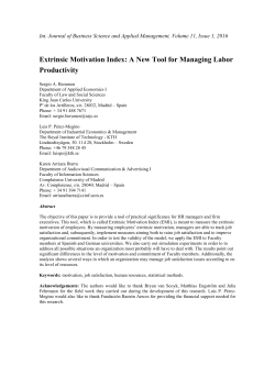 Extrinsic Motivation Index - International Journal of Business