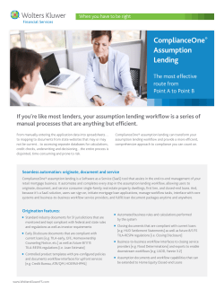 ComplianceOne® Assumption Lending