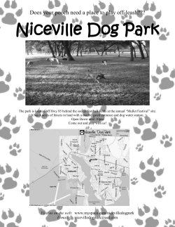 Does your pooch need a place to play off-leash - paws