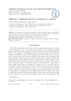 Nilpotent L-subgroups and the set product of L-subsets