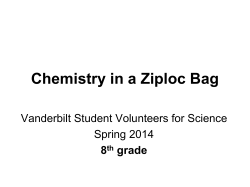 Chemistry in a Ziploc Bag: Mini-lesson