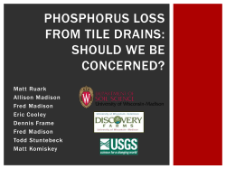 Phosphorus loss from tile drains: Should we be concerned?