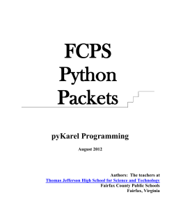 pyKarel - Thomas Jefferson High School for Science and Technology