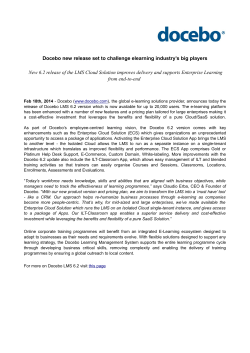 Docebo new release set to challenge elearning industry`s big players