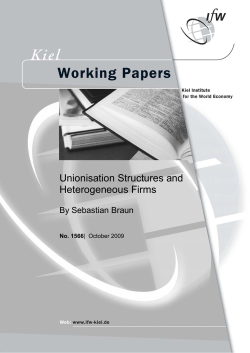 Unionisation Structures and Heterogeneous Firms