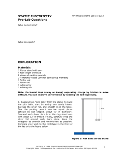 Static Electricity Lab - University of Michigan SharePoint Portal