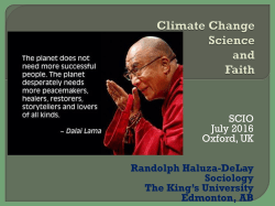 Climate Change Science and Faith