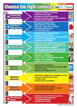 Choose the right service! - The New Surgery at Kilmacolm