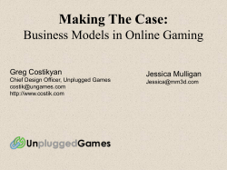 Making The Case: Business Models in Online
