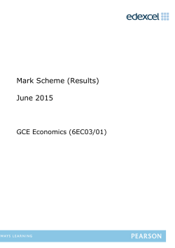 Mark Scheme (Results) June 2015