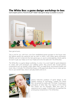 The White Box: a game design workshop-in-box