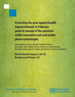 Protecting the poor against health impoverishment in Pakistan: proof