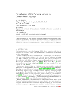 Formalization of the Pumping Lemma for Context