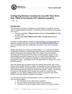 Configuring Element consoles for use with Telos Nx12