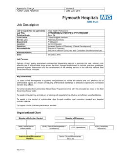 antimicrobial stewardship pharmacist