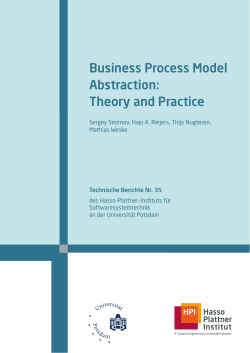 Business process model abstraction : theory and practice