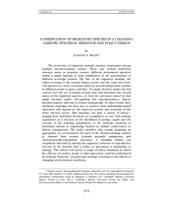 conservation of migratory species in a changing climate: strategic