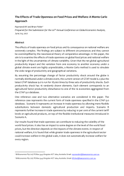 The Effects of Trade Openness on Food Prices and Welfare