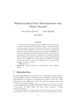 Behaviour-Based Price Discrimination with Elastic Demand
