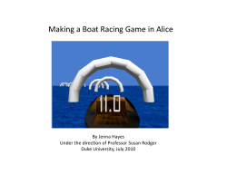 Making a Boat Racing Game in Alice