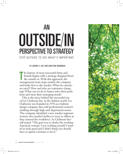 an perspective to strategy - George S. Day and Christine Moorman