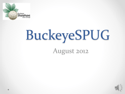 Buckeye SPUG announcments - Buckeye SharePoint Users Group