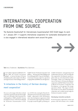 international cooperation from one source