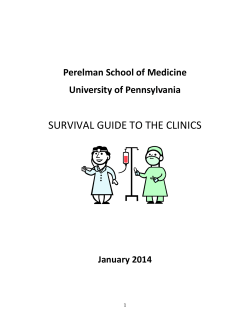 January 2014 - Perelman School of Medicine at the University of