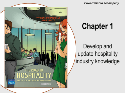 Chapter 1 Develop and update hospitality industry knowledge