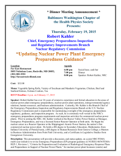 Dinner Meeting Announcement 2-19-2015