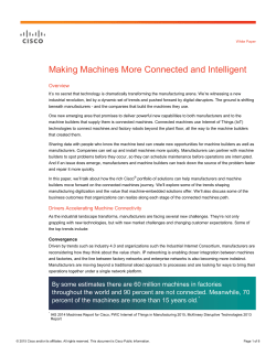 Making Machines More Connected and Intelligent White Paper