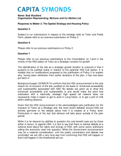 McCann and Co (Nottm) Ltd Response to Matter 2