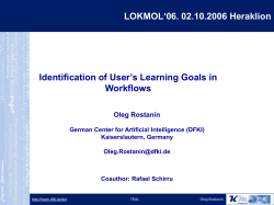 LOKMOL 06 Talk - of the ALOE project