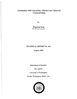 Estimation with Univa.ria.te "Mixed Case