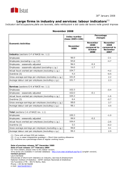 Large firms in industry and services: labour indicators(1)