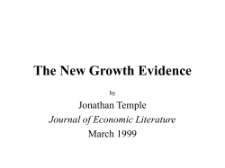 The New Growth Evidence