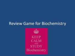 Review Game for Biochemistry