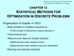 Statistical Methods for Optimization in Discrete Problems