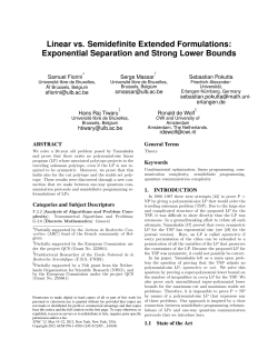 Linear vs. Semidefinite Extended Formulations