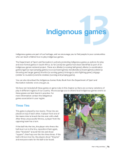 Indigenous games - A Chance to Play
