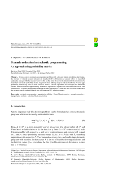 Scenario reduction in stochastic programming