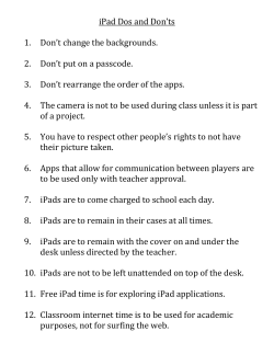 iPad Dos and Don`ts